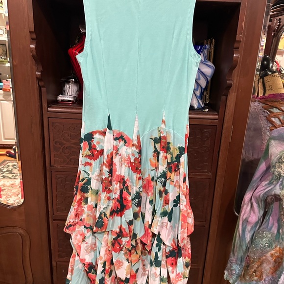 NWT Bubble Dress Aqua & Floral Size L - Picture 7 of 9